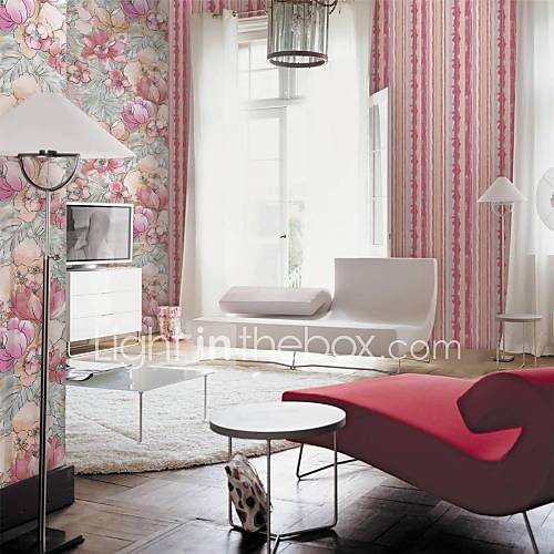 Contemporary Floral Non Woven Wallpaper