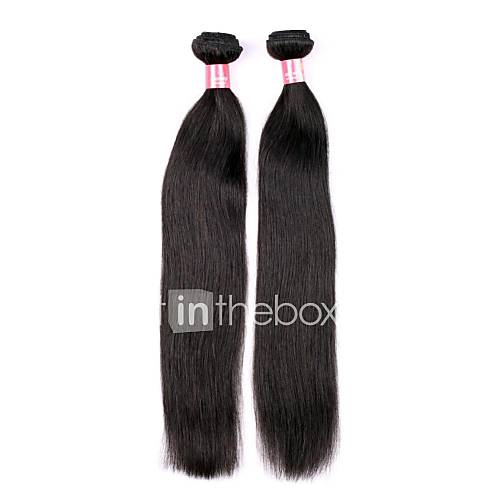 14 16Inch Great 5A Brazilian Virgin Human Hair Nature Black Color Straight Hair Extensions