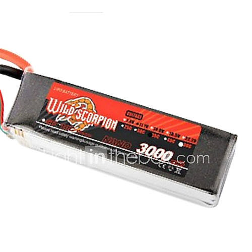 Wild Scorpion 11.1V 3000mAh 35C Li po Battery(T Plug)