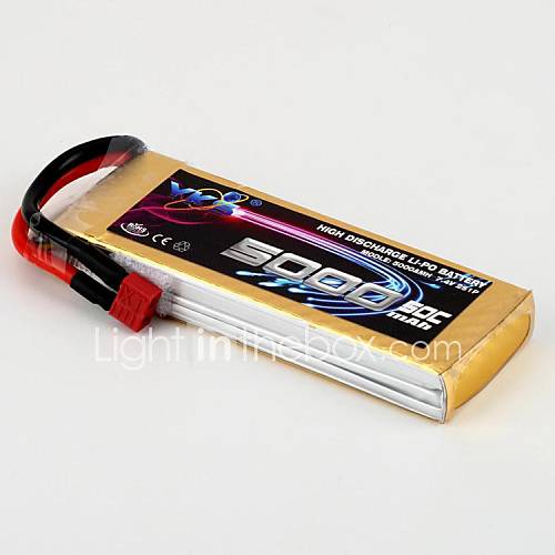 YKS 7.4V 5000mah 2S 50C Li Po Battery(T Plug)