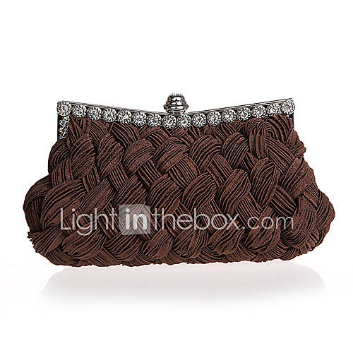 ONDY NewFold Knit Texture Diamond Evening Bag (Coffee)