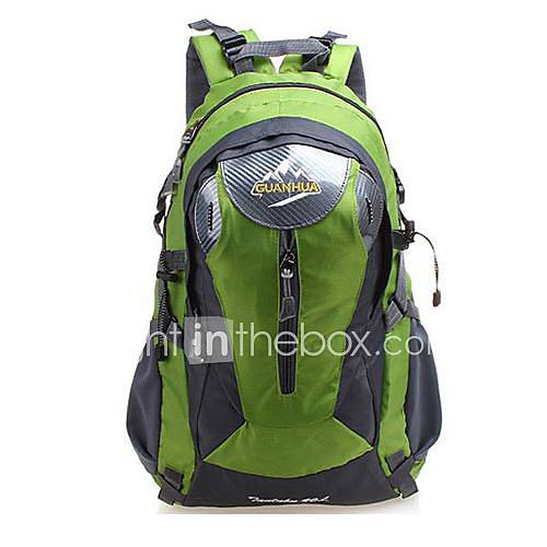 Outdoors Nylon Green Black Yellow 35L Large Space Wearproof Waterproof Fashion Hiking Backpack