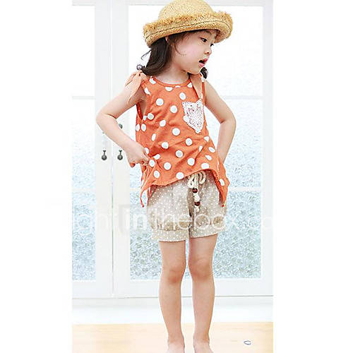 Girls Dot Irregular Low end Clothing Sets