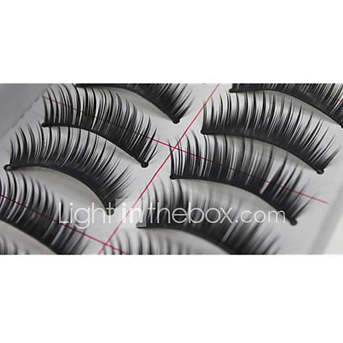 10 Pairs Pro High Quality Hand Made Synthetic Fiber Hair Thick Long Style False Eyelashes