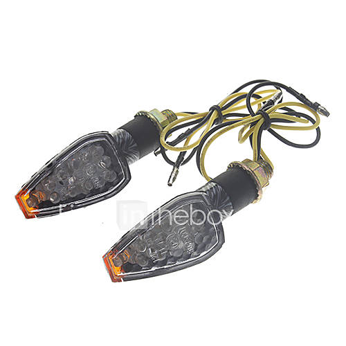 12V 2W 127LM 14 LED Waterproof Yellow Light Motorcycle Turnlight(2 Pieces)