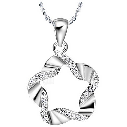 Vintage Star Shape Silvery Alloy Womens Necklace(1 Pc)