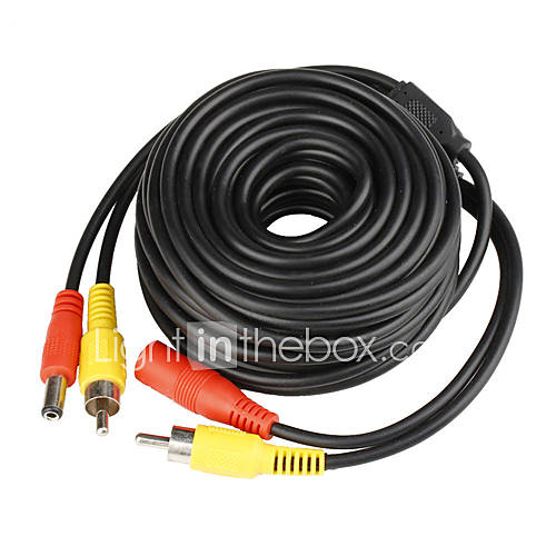 10M CCTV Surveillance System RCA DC Extension Cable