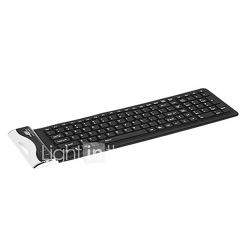 107 USB Wired Silicone Waterproof Portable Keyboard (Assorted Colors)