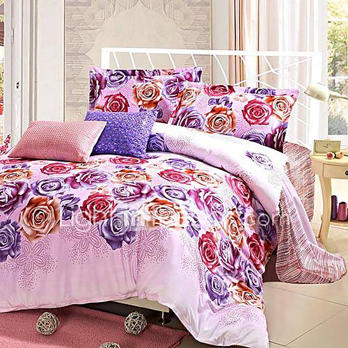 LIONSUZ Food Of Rose Cotton Twill Four Piece(Screen Color)