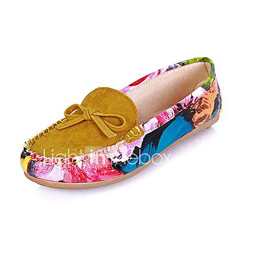 Faux Leather Womens Flat Heel Comfort Loafers Shoes(More Colors)