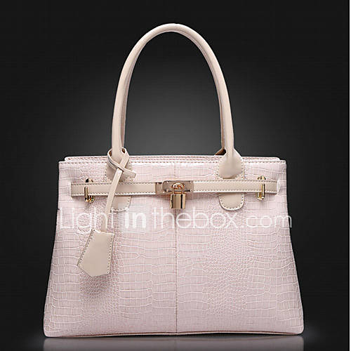 POLO Womens Simple Embossing Stereotypes Tote(Cream)