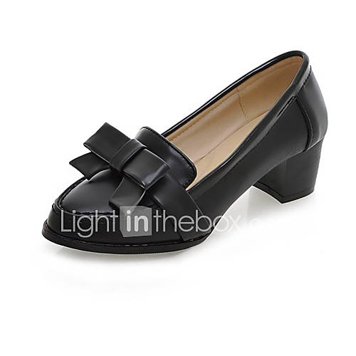 Leatherette Womens Chunky Heel Heels Pumps/Heels Shoes(More Colors)