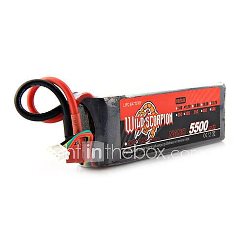 Wild Scorpion 14.8V 4S 5500mAh 30C Li Po Battery(EC5 Plug)