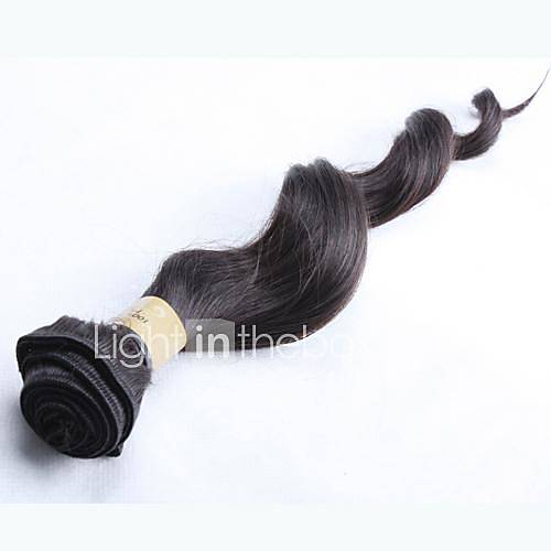 22 24 26 28 Color 1B Grade 4A Peruvian Virgin Loose Wave Curly Human Hair Extension