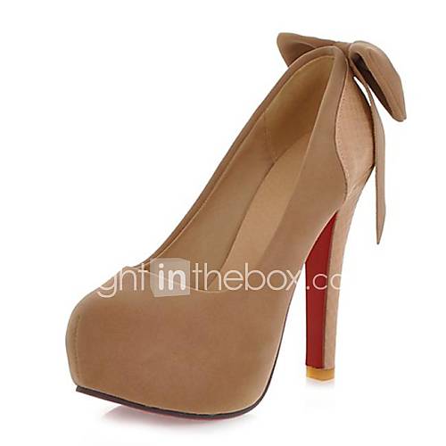 Suede Womens Stiletto Heel Heels Pumps/Heels with Bowknot Shoes(More Colors)