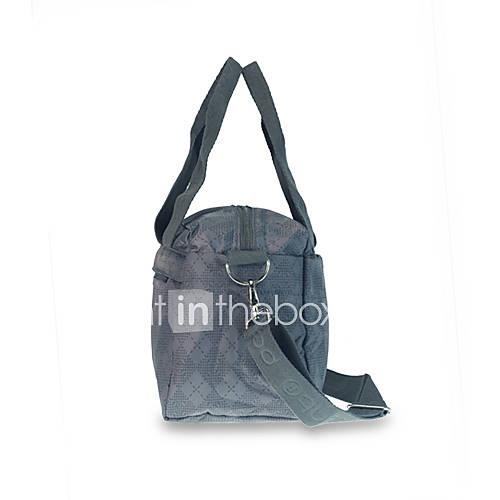 Outdoor Plaid Nylon Hand Bag   Gray