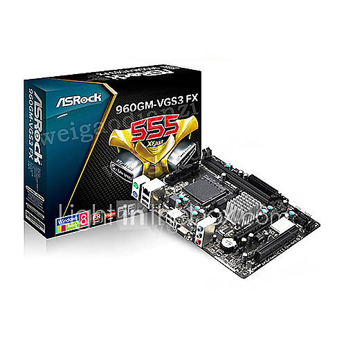 960GM VGS3 FX Socket AM3/AMD 760G/DDR3/AVGbE/MicroATX Motherboard