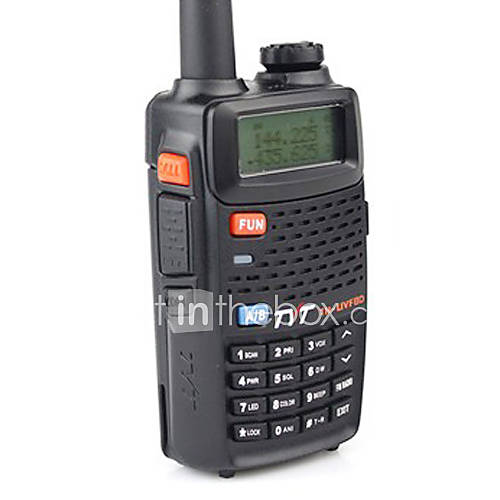 Walkie Talkie UHFVHF 400 520MHz~136 174MHz 7W 256 CH DTMF 1750Hz Tone Two Way Radio TH UVF8D Black