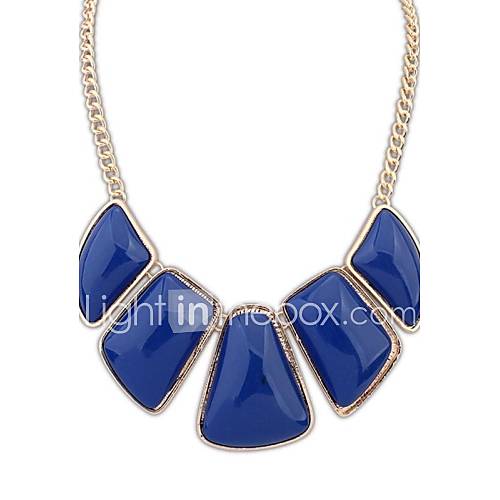 European Style Alloy Resin Fashion Chain Statement Necklace (More Color) (1 pc)