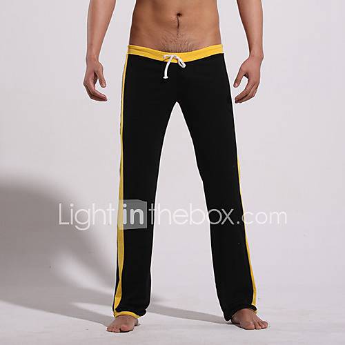 Mens Low Waist Highlight Yoga Black Pants