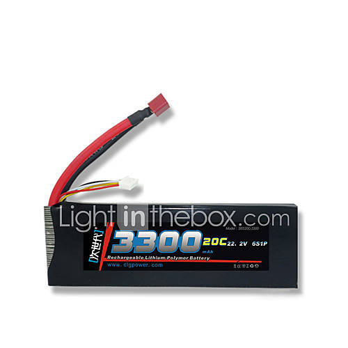 DLG 22.2V 6S 3300mAh 20C Li Po Battery(T Plug)