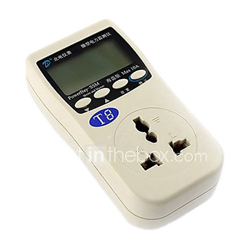 Northmeter Power Bay SSM LCD Intelligent Power Meter Measure Consumption Monitor   White