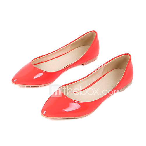 Faux Leather Womens Flat Heel Ballerina Flats Shoes(More Colors)