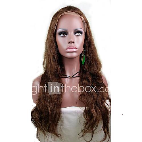 Affordable Full Lace 22 Long Body Wave 100% Indian Remy Human Hair Lace Wig 5 Colors to Choose