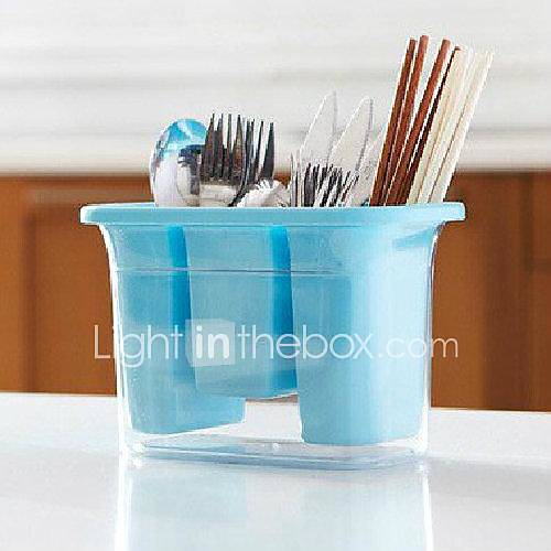 JJJ K1400 Drain Quality Thick Plastic Chopsticks Cage Kitchen Cutlery Storage Box