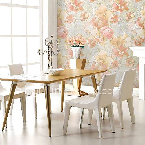 Contemporary Floral Non Woven Wallpaper