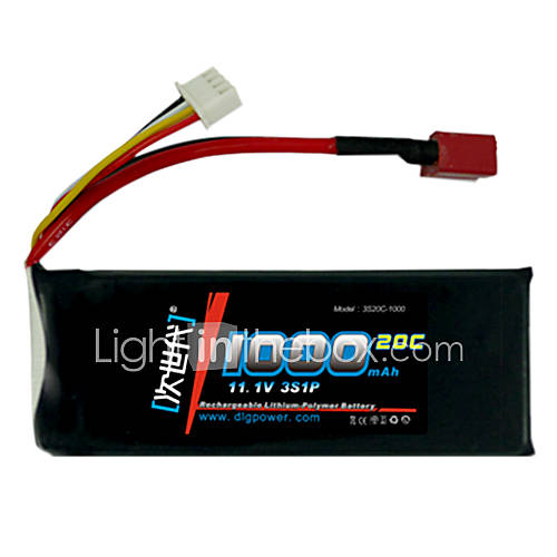 DLG 11.1V 1000mAh Li Po Battery(T Plug)