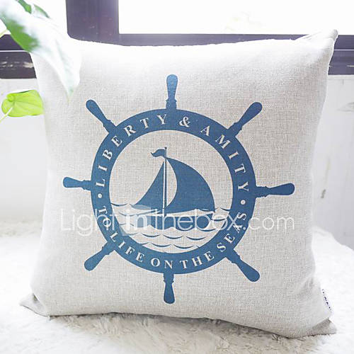 Abstract Sail Boat on Adventure Decorative Pillow Cover