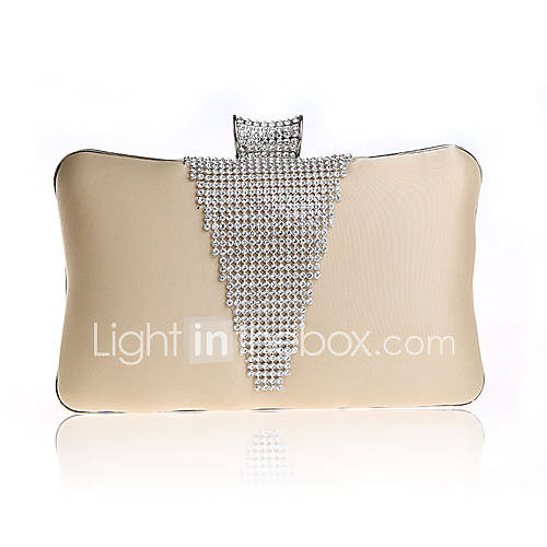 BPRX New WomenS Fashion Rectangle Textured Metal Evening Bag (Apricot)