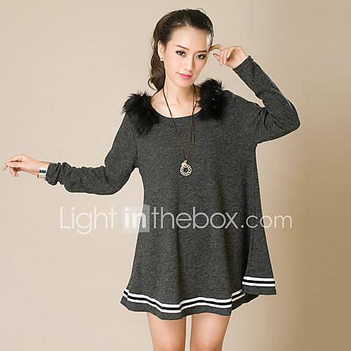 New Spring Striped Rabbit Big Swing DressDress New Year of the Horse