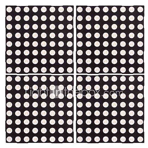 8x8 Dot Matrix LED Display 5mm Red LED Common Cathode 60x60mm   Black (4 PCS)