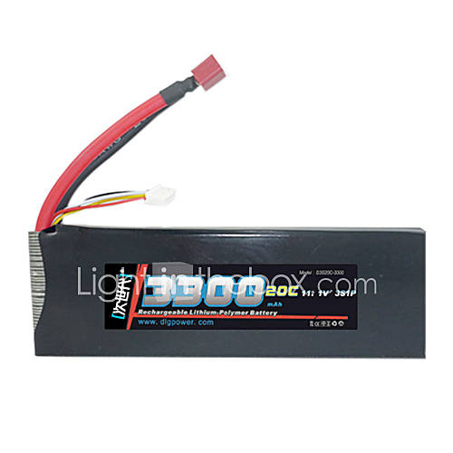 DLG 11.1V 3300mAh Li Po Battery(T Plug)