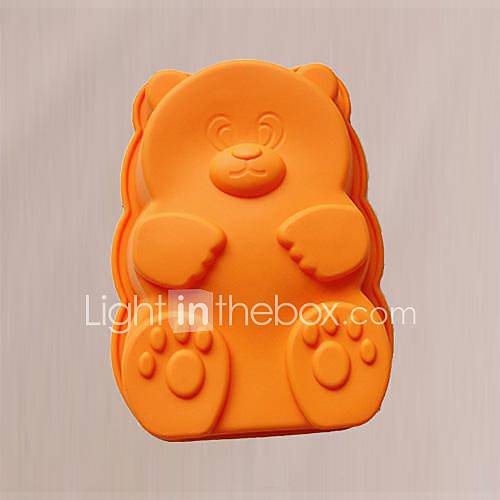 Cartoon Bear Shape Cake Baking Moulds, Silicone Material, Random Color