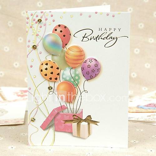 Wonderful Party Side fold Greeting Card with Rhinestone for Birthday