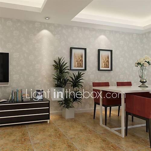 Contemporary Floral Formaldehyde Non Woven Wallpaper