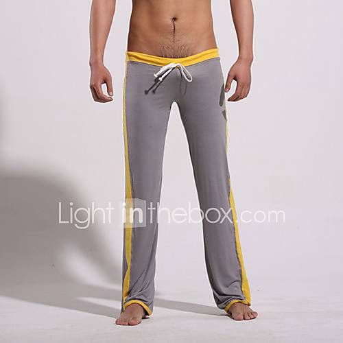 Mens Low Waist Highlight Yoga Gray Pants