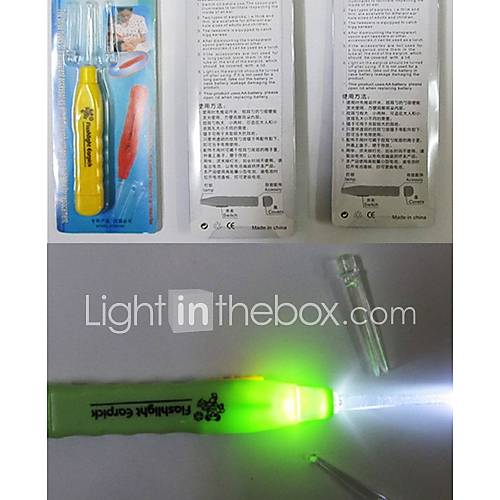 Children Flashlight Earpick With Light Led (Random Color)