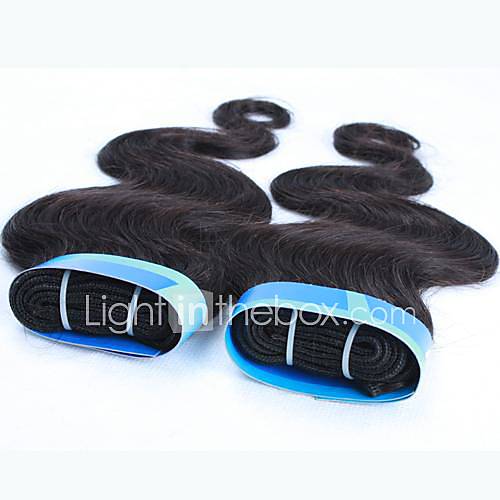 16 16 18 18 Color 1B Grade 4A Indian Virgin Body Wave Human Hair Extension