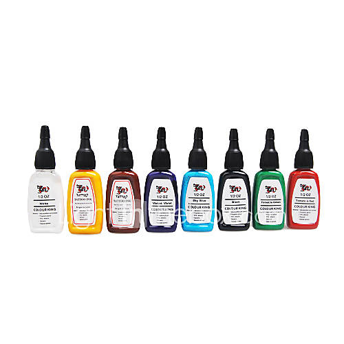 Tattoo Supplies Tattoo Inks 8 Color Safe Kit Pigment 1/2 Oz