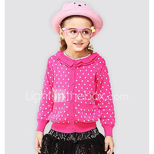 Girls Lovely Polka Dots Cotton Sweaters