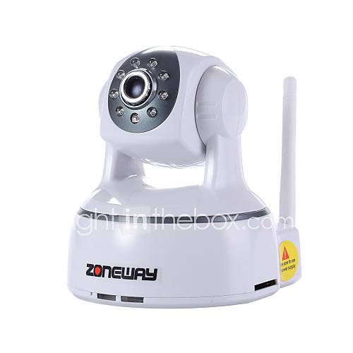 ZONEWAY Indoor 720P ONVIF IP Camera with WIFI, Plug and Play, SD Card Slot and 8pcs LED Night Vision