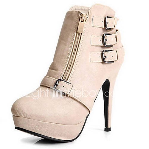 Faux Leather Womens Stiletto Heel Fashion Ankle Boots Shoes(More Colors)