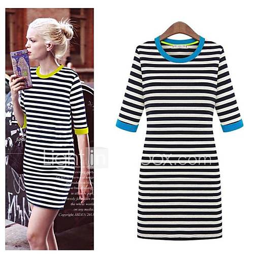 Womens Stripe Bodycon Dress