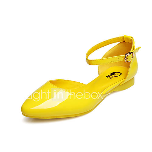 XNG 2014 Spring One Button Candy Color Sandal Shoes (Yellow)