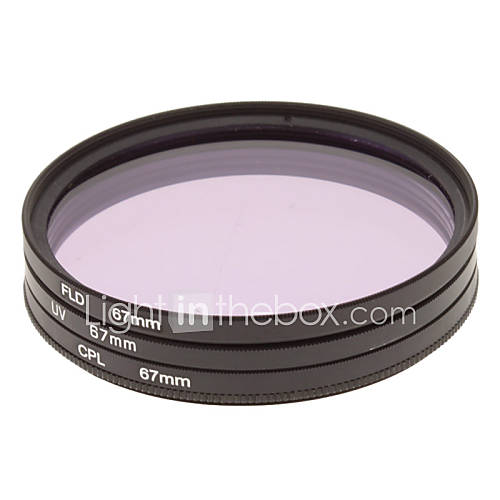 CPL UV FLD Filter Set for Camera with Filter Bag (67mm)