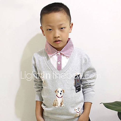 Boys Stripes Print Leisure Two Piece Like Sweaters